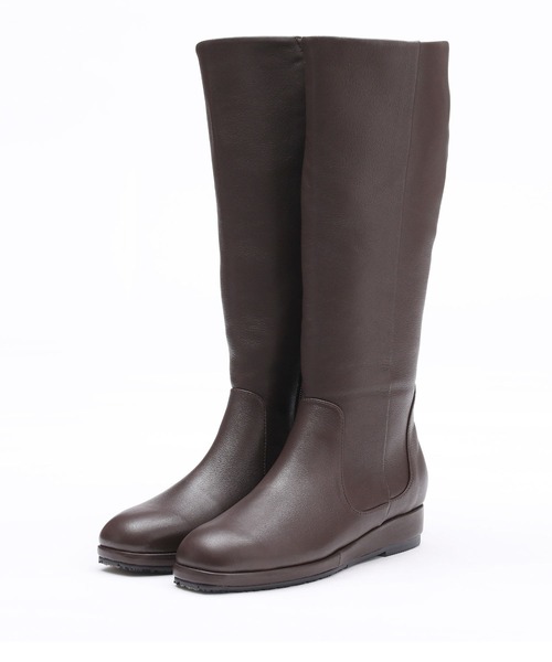 HIPS ヒップス レザー ステッチ ロングブーツ ブラウン HIPS ヒップス レザー ステッチ ロングブーツ ブラウン