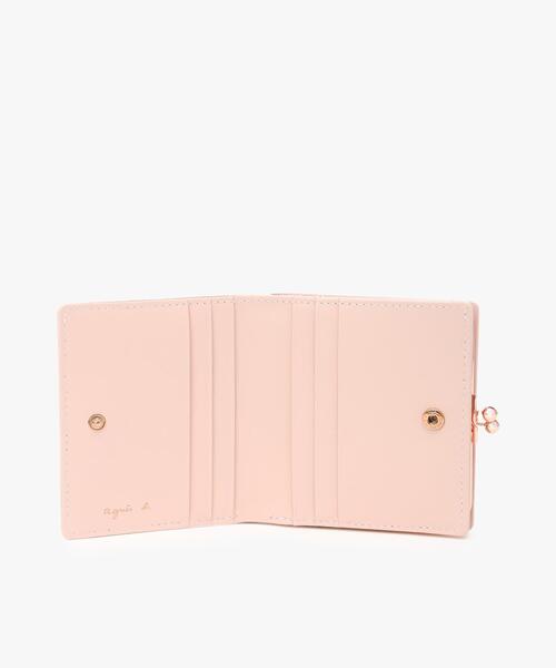 agnes b.（アニエスベー） 財布 ガラスレザー 二つ折り ウォレット