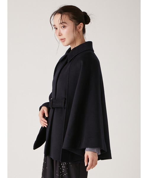 LILY BROWN ミドルケープコート ダークネイビー LILY BROWN ミドルケープコート ダークネイビー
