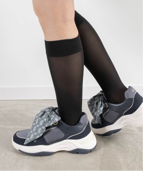 RANDA（ランダ） スニーカー 2WAY モノグラムスカーフリボンスニーカー