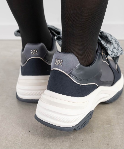 RANDA（ランダ） スニーカー 2WAY モノグラムスカーフリボンスニーカー