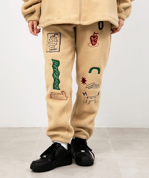 スウェットパンツ ジャージ ”FRUIT” norahi ボアパンツ レディース