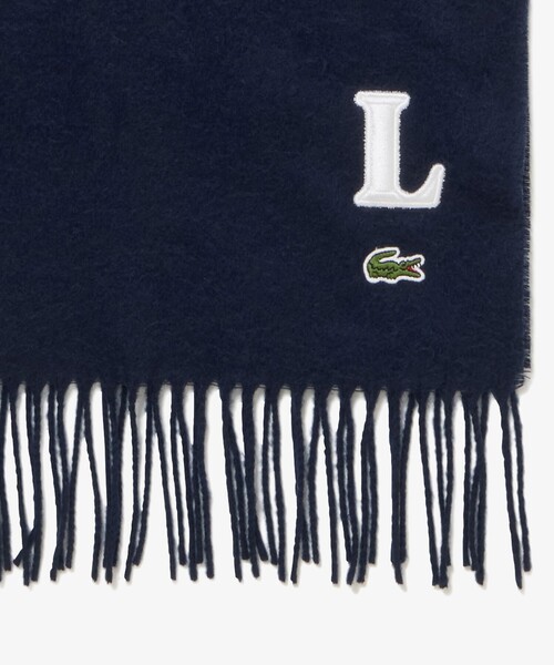 ラコステ　マフラー　ストール LACOSTE マフラー イニシャルステッチマフラー / フリンジ
