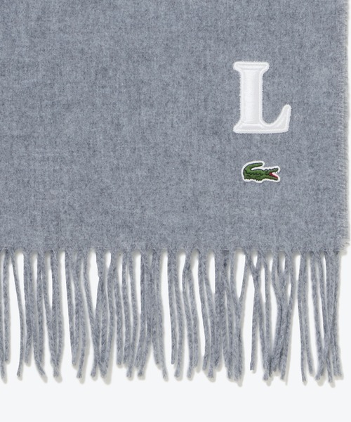 ラコステ　マフラー　ストール LACOSTE マフラー イニシャルステッチマフラー / フリンジ