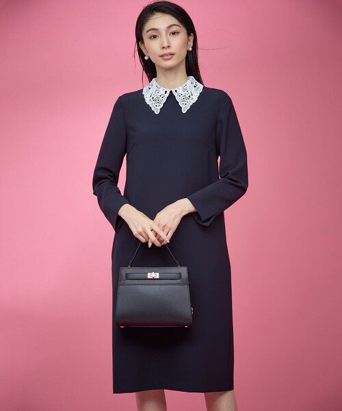 組曲（KUMIKYOKU） ワンピース コンフォータブルドレープ レース襟