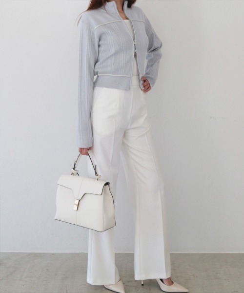 AMBIENT（アンビエント） スラックス パンツ ハイウエストセンター