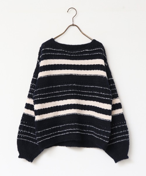 hunch（ハンチ） ニット セーター 柄編み ボーダーニット レディース