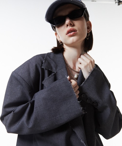 24SS✨ JOSE MOON ジップ オープン ショルダー ジャケット タグ付 JOSE MOON（ジョゼムーン）の「ZIP OPEN SHOULDER JACKET/ジップ