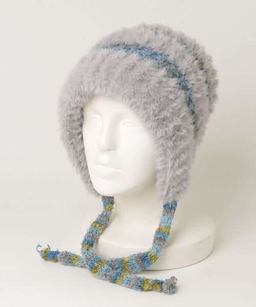 ニット帽 ニットキャップ 「HIKA」モヘアボーダーニットCAP レディース