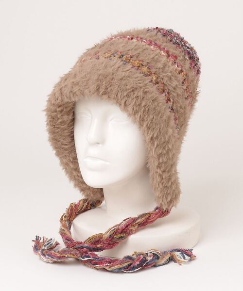ニット帽 ニットキャップ 「HIKA」モヘアボーダーニットCAP レディース