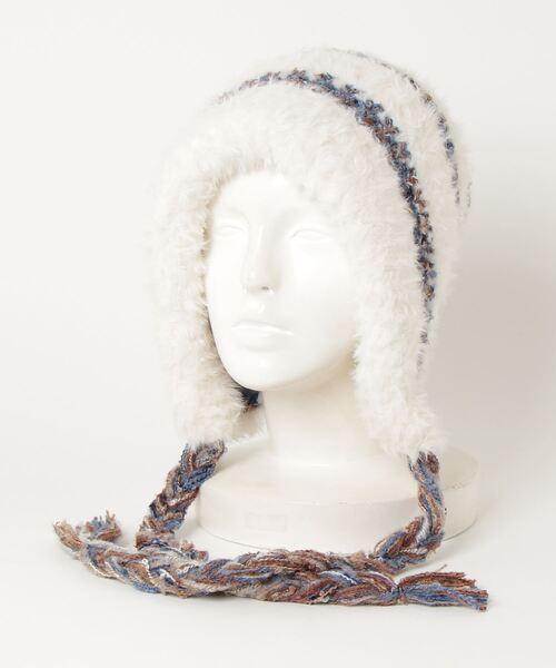 ニット帽 ニットキャップ 「HIKA」モヘアボーダーニットCAP レディース