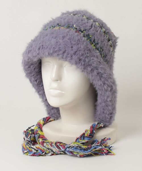 ニット帽 ニットキャップ 「HIKA」モヘアボーダーニットCAP レディース