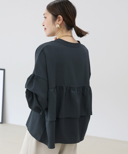 Aletta vita ブラウス シャツ 杢無地バックフリル前開きブラウス レディース : ZOZOTOWN Yahoo!店 - 通販 ...