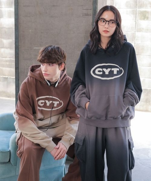 パーカー 「UNISEX」グラデ−ションフーディ レディース メンズ