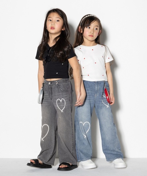 10C REPIPI パンツ 「10C REPIPI」ワイドホックデニムパンツ キッズ