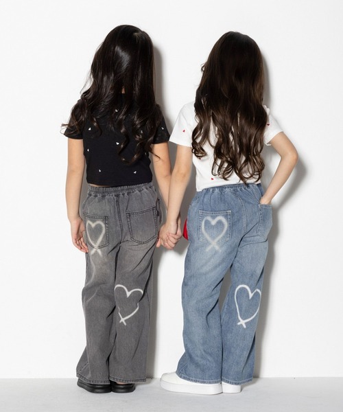 10C REPIPI パンツ 「10C REPIPI」ワイドホックデニムパンツ キッズ