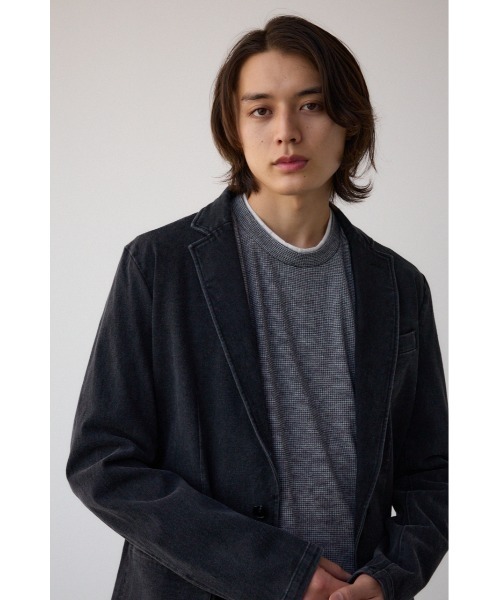 新品 スティールブラウン テーラードジャケット ストレッチ デニムジャケット M AZUL BY MOUSSY ジャケット テーラードジャケット ストレッチ