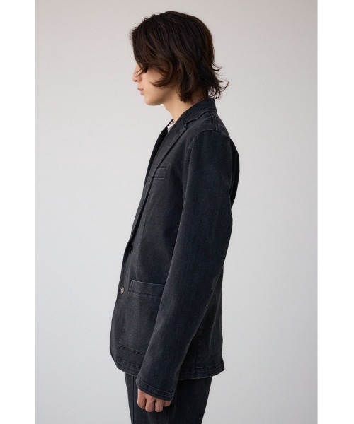 せいらちゃん愛用！moussyデニムブルー テーラードジャケット AZUL BY MOUSSY ジャケット テーラードジャケット ストレッチ