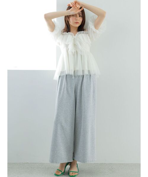 dazzlin（ダズリン） パンツ ハイウエストワイドパンツ レディース