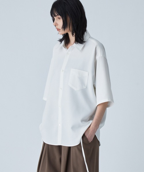 VELNUS シャツ 「VELNUS」Side cord design loose short sleeve