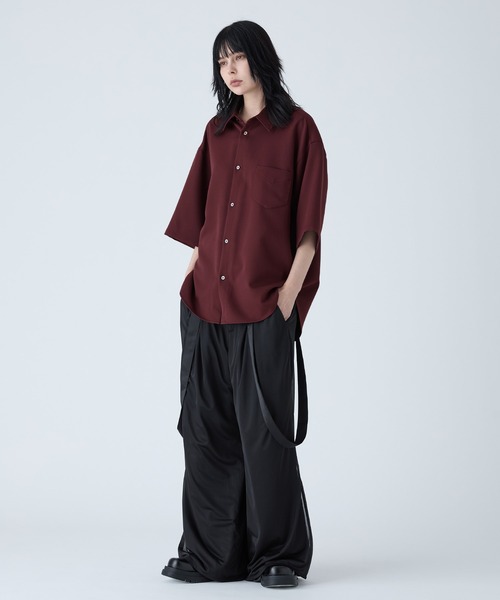 VELNUS シャツ 「VELNUS」Side cord design loose short sleeve
