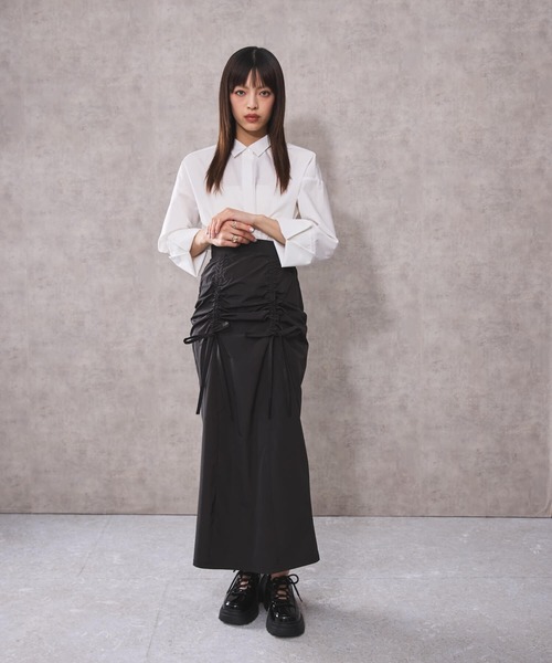 【美品◆29700円】Theory luxe 長袖シャツブラウス◆比翼仕立て Theory - タイブラウス (アイボリー) ポリエステル / 比翼仕立て