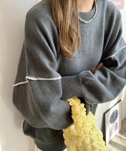 「Futier land」 長袖ニット FREE ライトグレー レディース_画像2