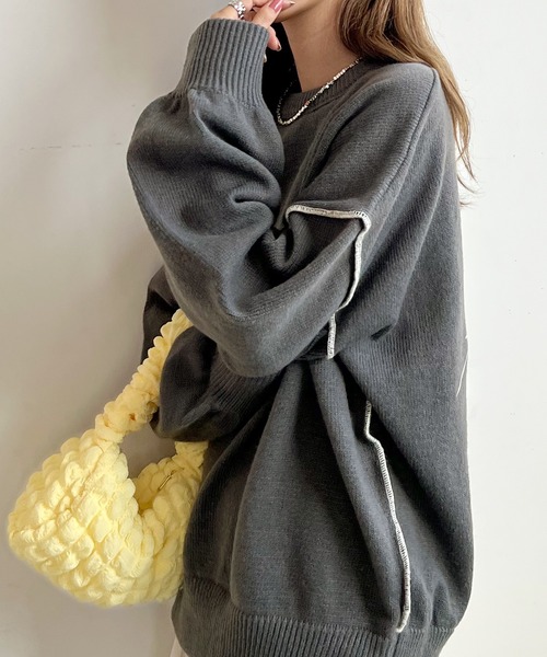 「Futier land」 長袖ニット FREE ライトグレー レディース_画像4