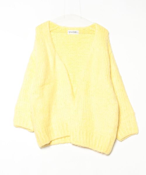 イエローニットカーディガン SNIDEL（スナイデル） ニットカーディガン FREE イエロー レディース