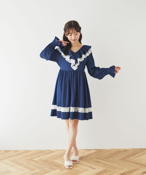 Areeam（アリーム） ワンピース ダンガリーレースワンピース