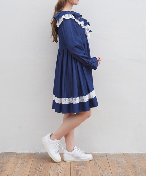Areeam（アリーム） ワンピース ダンガリーレースワンピース