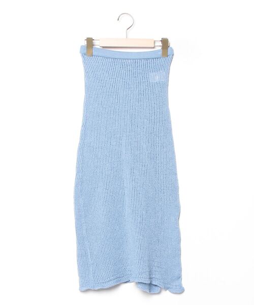 AURALEE（オーラリー） ニットスカート 0 ブルー レディース