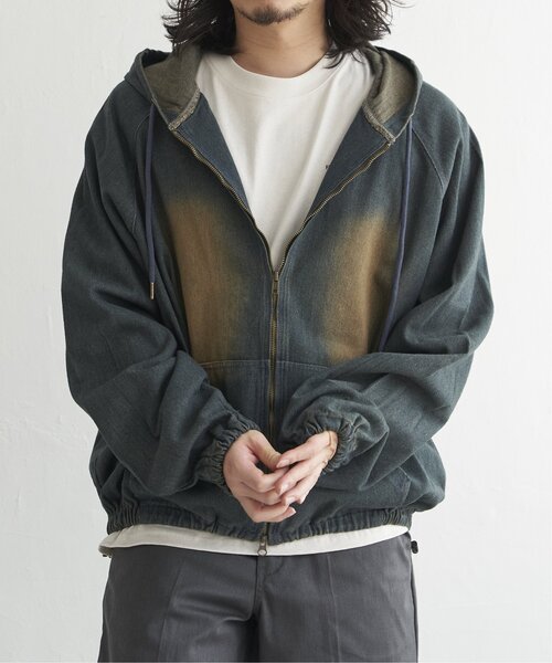 VENCE EXCHANGE パーカー デニムジップパーカー メンズ