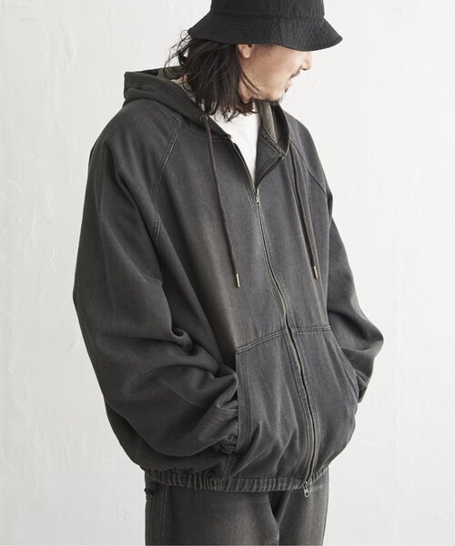 VENCE EXCHANGE パーカー デニムジップパーカー メンズ : ZOZOTOWN