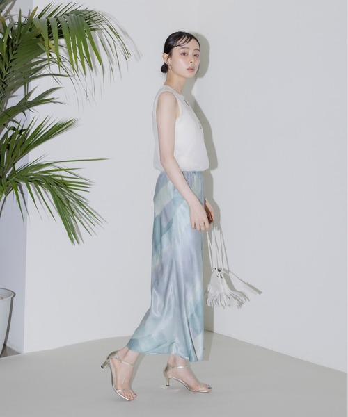 Eimee Law スカート 水彩ptバイヤスマーメイドスカート
