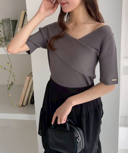 ribbed layered knit | OHOTORO