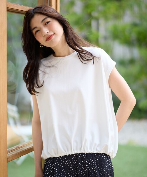 ANY（エニィ） tシャツ 半袖 シルケットスムースドロストTシャツ