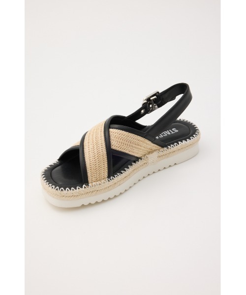 STAGGATO クロスストラップレザースポーツサンダル　22.5 STACCATO（スタッカート） 厚底 サンダル アランクロス
