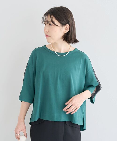 tシャツ チュールドッキングプルオーバー レディース Green Parks tシャツ 今年っぽチュールドッキングプルオーバー