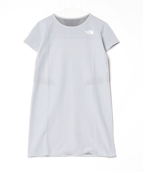 THE NORTH FACE 半袖ワンピース Lサイズ グレー THE NORTH FACE 「THE FACE」 ワンポイント半袖ワンピース L