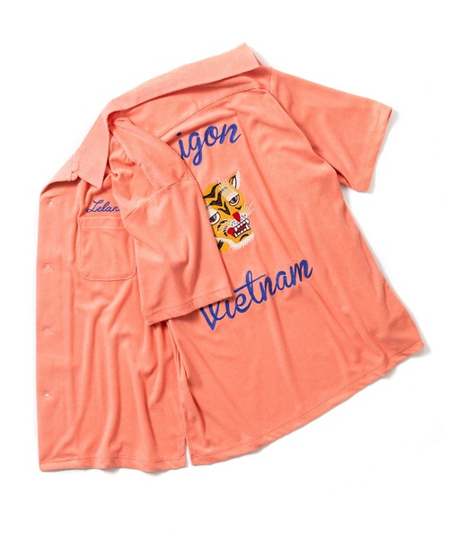 新品タグ付き＊HOUSTON パイルボーリングシャツ 鷹 ピンク XXL 新品タグ付き＊HOUSTON パイルボーリングシャツ 鷹 ピンク XXL