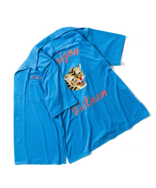 HOUSTON シャツ 「HOUSTON」PILE BOWLING SHIRT パイル