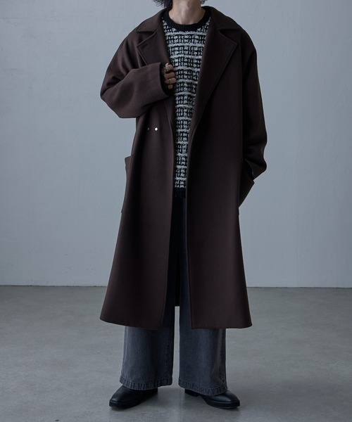 Lui's（ルイス） チェスターコート M ダークブラウン メンズ