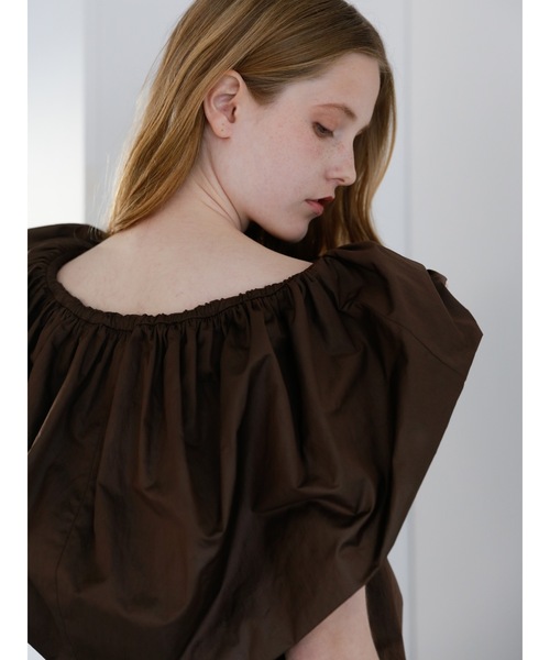 ブラウス シャツ off shoulder sleeveless blouse レディース