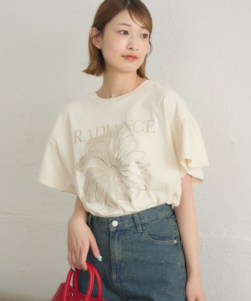 Blumarine 花柄フリル袖Tシャツ Blumarine 花柄フリル袖Tシャツ 楽天市場】Tシャツ レディース