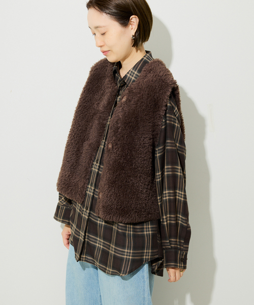 【1度着用のみ美品】 スローブイエナ ニットジレ ニットベスト ノースリーブ SLOBE IENA（スローブイエナ）の「ニットジレ（ベスト）」 - WEAR