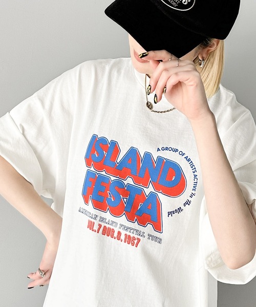 「Java」 半袖Tシャツ MEDIUM ブルー レディース
