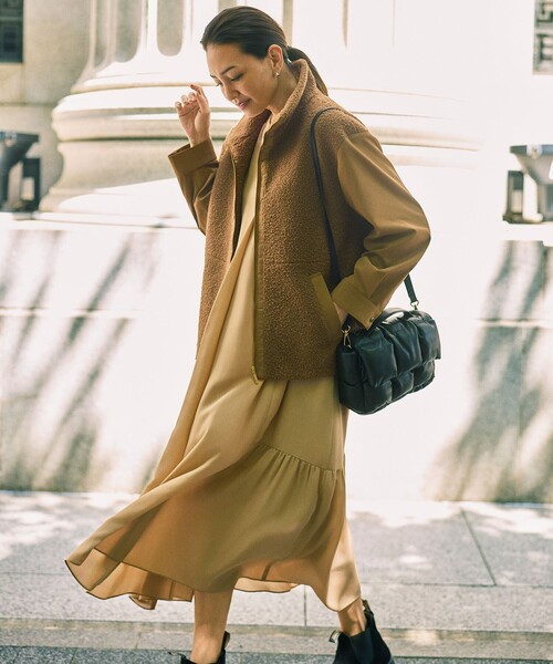 自由区【今季新作】ソフトシルクビエラワンピース 自由区(ジユウク)の【カタログ掲載】ソフトシルクビエラ ワンピース