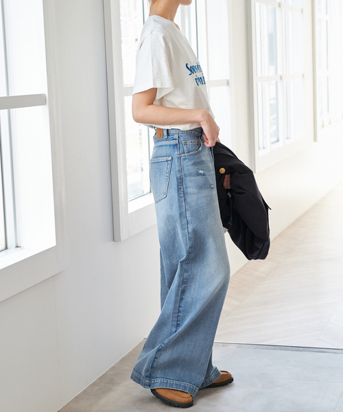 Spick&Span2025SS【新品未使用品】フロッキーロゴスラブTシャツ Spick＆Span tシャツ 「追加2」フロッキーロゴスラブTシャツ