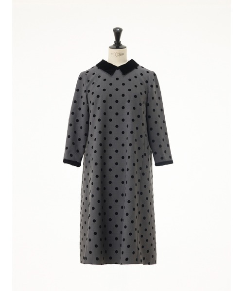 STRAWBERRY-FIELDS ワンピース フロッキードロップス_衿取り外し